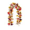 thumbnail image 2 of Autumn Fall Maple Leaf Garland, Multi-Color Halloween Foliage Vine, Long Hanging Floral Swag for Indoor Fireplace & Stair Rail Halloween Party Decorations, 2 of 8