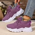 thumbnail image 5 of YLYL Womens Winter Sneakers Fur Lined Lace up Non Slip Warm Comfortable Outdoor Walking Shoes, 5 of 9