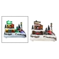 thumbnail image 4 of Navidad nieve ciudad hadas jardín muñeco casa cotter figurine luminoso casa ornamentos led decoración villa para el dormitorio casero vacaciones patio Papá Noel DYNWAVEMX Escultura de la ciudad de la nieve, 4 of 5