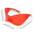 thumbnail image 3 of Gafas de sol Sport Y2K Goggle para exteriores Playa Senderismo Rojo, 3 of 3