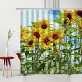 thumbnail image 5 of Sunflower Butterfly Shower Curtain Flowers Black And White Stripes Floral Landscape Polyester Fabric Bathroom ration, 5 of 7