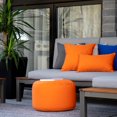 thumbnail image 2 of Gouchee Home Soleil Indoor/Outdoor Ottoman – Water-Repellent Orange Pouf with Polystyrene Bead Filling, Lightweight & Durable for Patio, Balcony, or Living Room, 2 of 6
