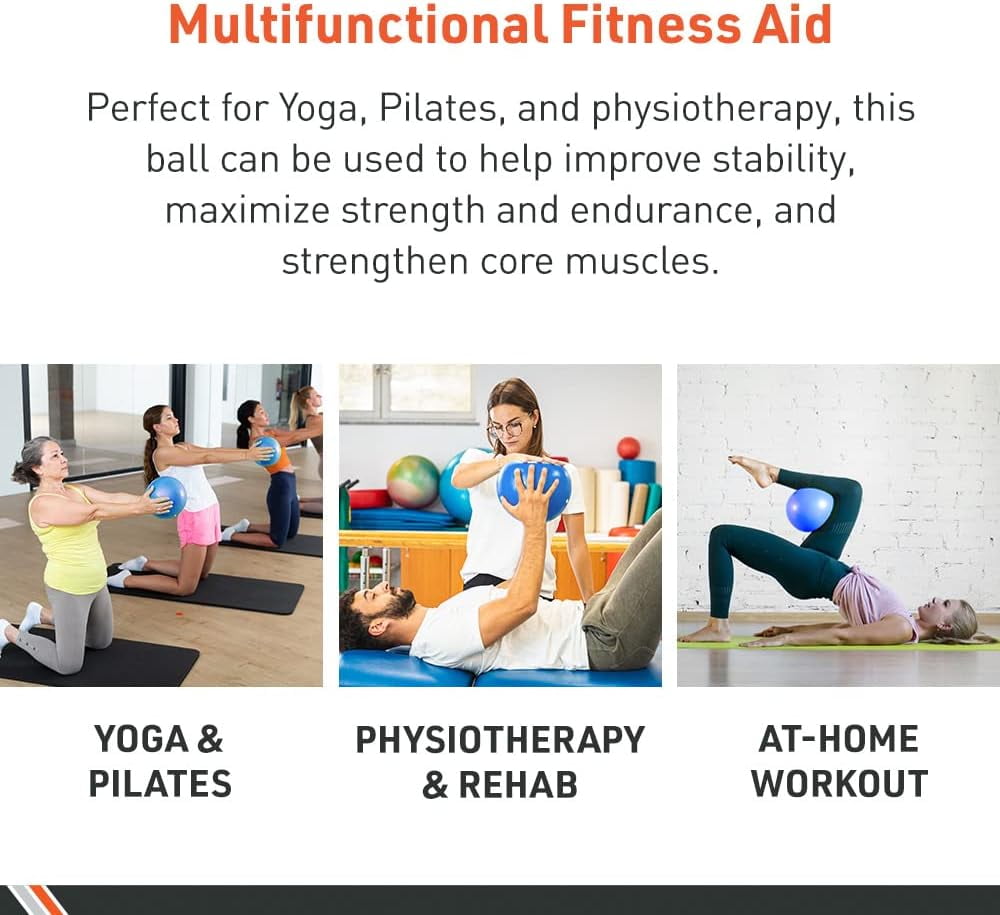 Body Sport Core Fitness, Yoga and Pilates, Excercise Fusion Ball, Core Training, Physical Therapy, Balance, Stability,