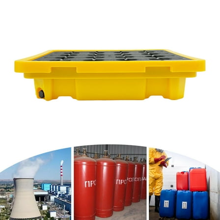 Spill Containment Platform, Spill Containment Pallet, Yellow and Black