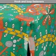 thumbnail image 4 of Colorful Dog Crate Cover, Doodle Style Flower Drawing with Stripes and Dots Cartoony Nature Design, Easy to Use Pet Kennel Cover for Medium Large Dogs, 35" x 23" x 27", Multicolor, by Ambesonne, 4 of 6
