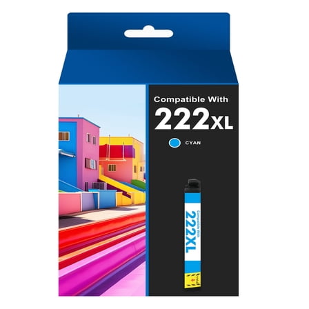 222XL Ink Cartridge for Epson 222 Ink Cartridges for Epson 222 XP-5200/WF-2960 Printer Ink ( Cyan)