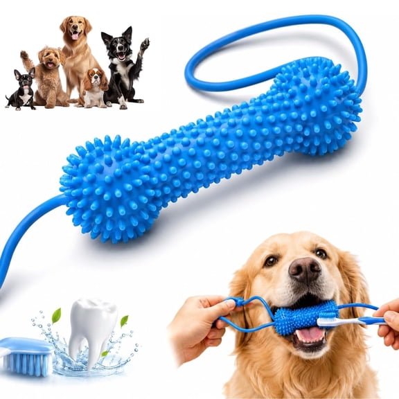 Dual-Action Canine Dental Prop, Dog Dental Chew Toy for Easier Teeth Brushing, Pet Oral Care for Small, Medium and Large Dogs