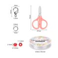 thumbnail image 3 of 1 Set DIY Jewelry Sets with Glass Beads Elastic Thread,Stainless Steel Scissors and Alloy Lobster Claw Clasps Mixed Color 3~3.5x2~3mm, 3 of 9