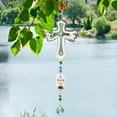 thumbnail image 6 of FONMY Cross Pet Sympathy Gift Dog Memorial Wind Spinner Dog Memorial Suncatcher Gifts for Dog Lovers Stainless Steel Wind Chime-Silver-24 in, 6 of 6