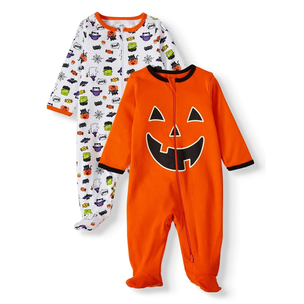 HALLOWEEN Halloween Baby Boy & Girl, Unisex Sleep 'N Play Pajamas, 2