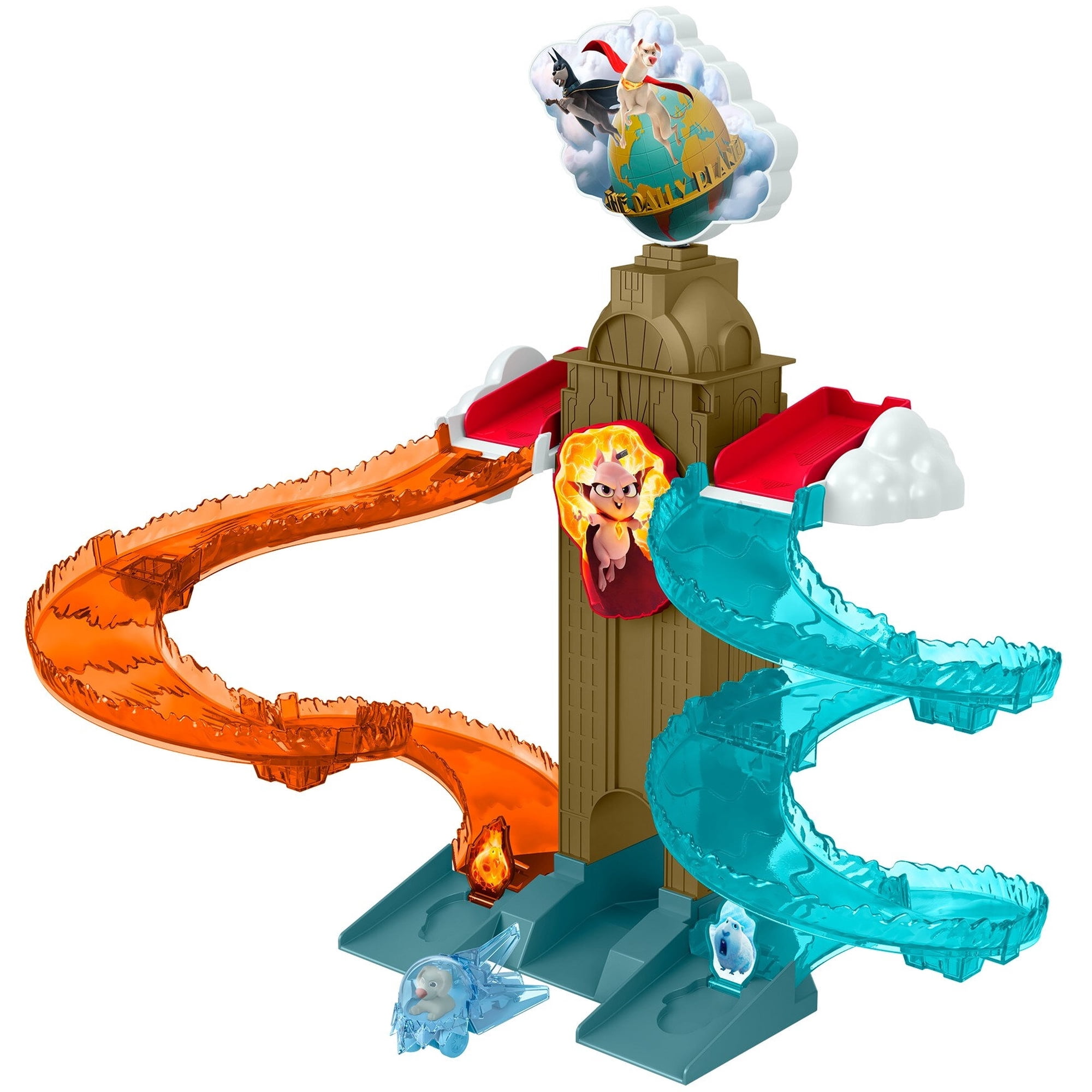 Fisher-Price DC League of Super-Pets Daily Planet Rescue Vehicle Playset with Diecast Toy Car