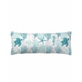 thumbnail image 2 of Turquoise Coastal Body Pillow Cover, Pillowcase Protectors with Zipper, Breathable Decorative Throw Pillow Case Cover, Sea Turtle Nautical Coral Summer Beach Pillow Shams for Couch Sofa 20x54Inch, 2 of 8