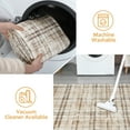 thumbnail image 3 of GlowSol 5'x7' Area Rug Modern Plaid Rug Washable Rug Farmhouse Carpet Non-Shedding Throw Rug for Dining Room Home Office, Beige, 3 of 6