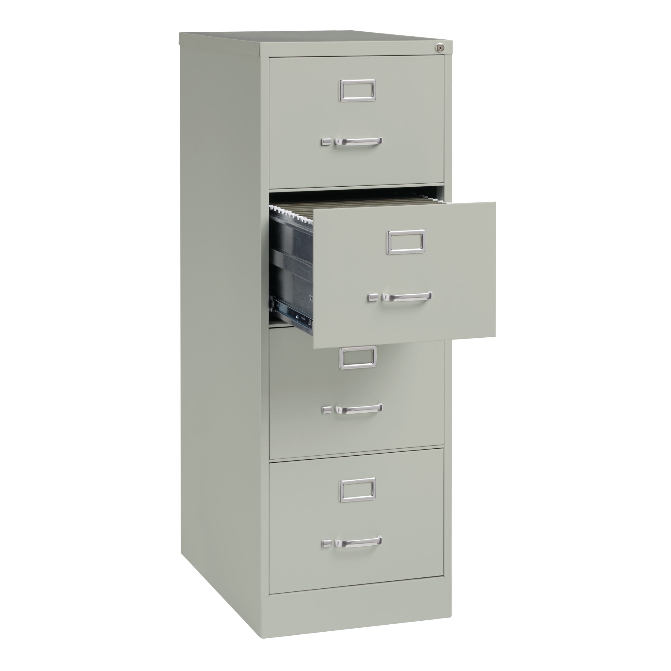 Hirsh Pro 4 Drawer Legal Locking Metal Vertical File Cabinet, 26.5" Deep, Gray