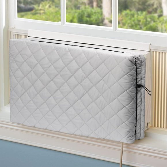 Cubierta De Aire Acondicionado Para Interior, Cubierta Para Unidad De Aire Acondicionado Con Cordón, Doble Aislamiento Para Interior (25 "X 17" X 3,5 "")