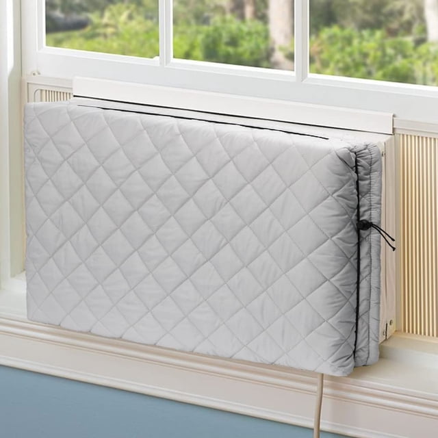 Cubierta De Aire Acondicionado Para Interior, Cubierta Para Unidad De Aire Acondicionado Con Cordón, Doble Aislamiento Para Interior (25 "X 17" X 3,5 "")