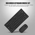 thumbnail image 3 of ZOUSSIQI Ultra Thin USB Wired Keyboard, Mini Portable Plug and Play Keyboard with Optical Mouse Set Combo Suitable for PC Laptop Good for Work/Entertainment(Black) CA919-10577, 3 of 8