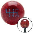 thumbnail image 1 of Blue County Prison Red Flame Metal Flake Shift Knob with M16 x 1.5 Insert Shifter Brody, 1 of 1