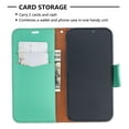 thumbnail image 3 of Allytech Wallet Case Cover for Apple iPhone 12 Pro 6.1-inch/ iPhone 12 6.1", Premium PU Leather Folio Flip Kickstand Credit Cards Holoder Hand Wrist Strap TPU Back Cover for Apple iPhone 12,Green, 3 of 6