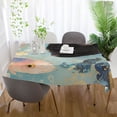 thumbnail image 6 of BZSMCE Square Tablecloth Cat Meets Koi Pattern Tableclothes, 6 of 9