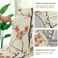 thumbnail image 5 of Yayeee 4 Pack Dining Chair Covers Stretch Parson Chairs Slipcovers Seat Protector, Light Red Flowers, 5 of 6