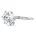thumbnail image 2 of Eloya Jewel 14K White Gold Plated Wedding Anniversary Ring - 2 Ct Round Cut Moissanite Solitaire With accents Ring for Women's - Proposal Rings for Sister - Daily Wear Moissanite Ring, 2 of 4