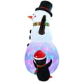 thumbnail image 5 of Yexmas 6FT Christmas Snowman Inflatables,Outdoor Snowman Decor with Penguins & Gift Boxes,Xmas Blow Up Yard Inflatables for Party Indoor Garden Lawn Decor, 5 of 14