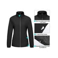 thumbnail image 3 of Little Donkey Andy Women's Lightweight Windbreaker Jacket Breathable Windproof Spring Fall Summer Jacket Hiking Running Golf UPF50+ Black XXL, 3 of 7