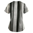thumbnail image 3 of EHTMSAK Womens Scrub Top Plus Size T Shirt V Neck Floral Fall Short Sleeve Uniform Workwear Tunic Casual Clinic Blouse Carer Top on Clearance with Pockets Light Gray 3X, 3 of 3