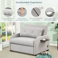 thumbnail image 3 of Aukfa 41.5"W Oversize Pull Out Sofa Bed with Wing Tables and USB Port, Convertible Sleeper Chair, Futon - Gray, 3 of 8