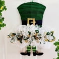 thumbnail image 3 of 4 Roll St. 's Day Mesh Ribbon, Green White Wired Edge Ribbon 10 Inch x 30 Feet Mesh Ribbon, 3 of 6