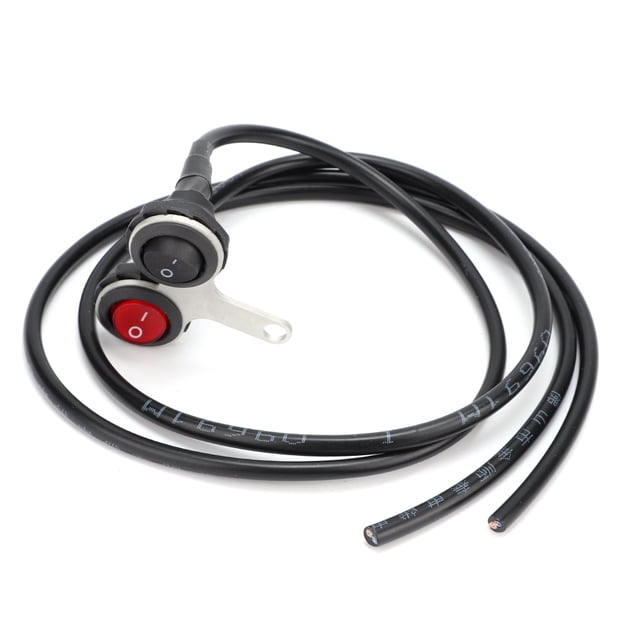 Manillar faro doble interruptor LED motocicletas piezas de modificación rojo + negro