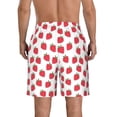 thumbnail image 3 of Yiaed Cartoon Strawberry Print Men's Swim Trunks with Lining Quick Dry Sports Shorts Beach Shorts Boardshorts-Medium, 3 of 5