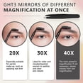 thumbnail image 4 of 40x Magnifying Mirror with Suction Cups and Tweezers Set, 40x Cosmetic Mirrors with Strong Magnification for Precise Makeup and Eyebrow Plucking, 4 of 5