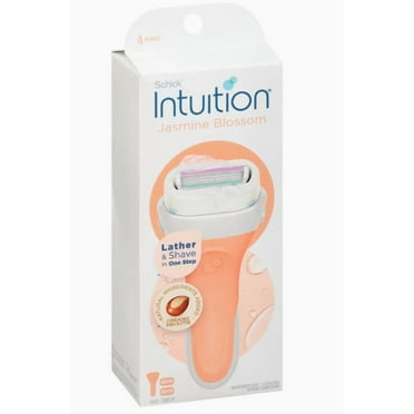 Schick Intuition Jasmine Blossom Razor Kit - 1 Razor & 2 Intuition Razor Blade Refills with Organic Shea Butter