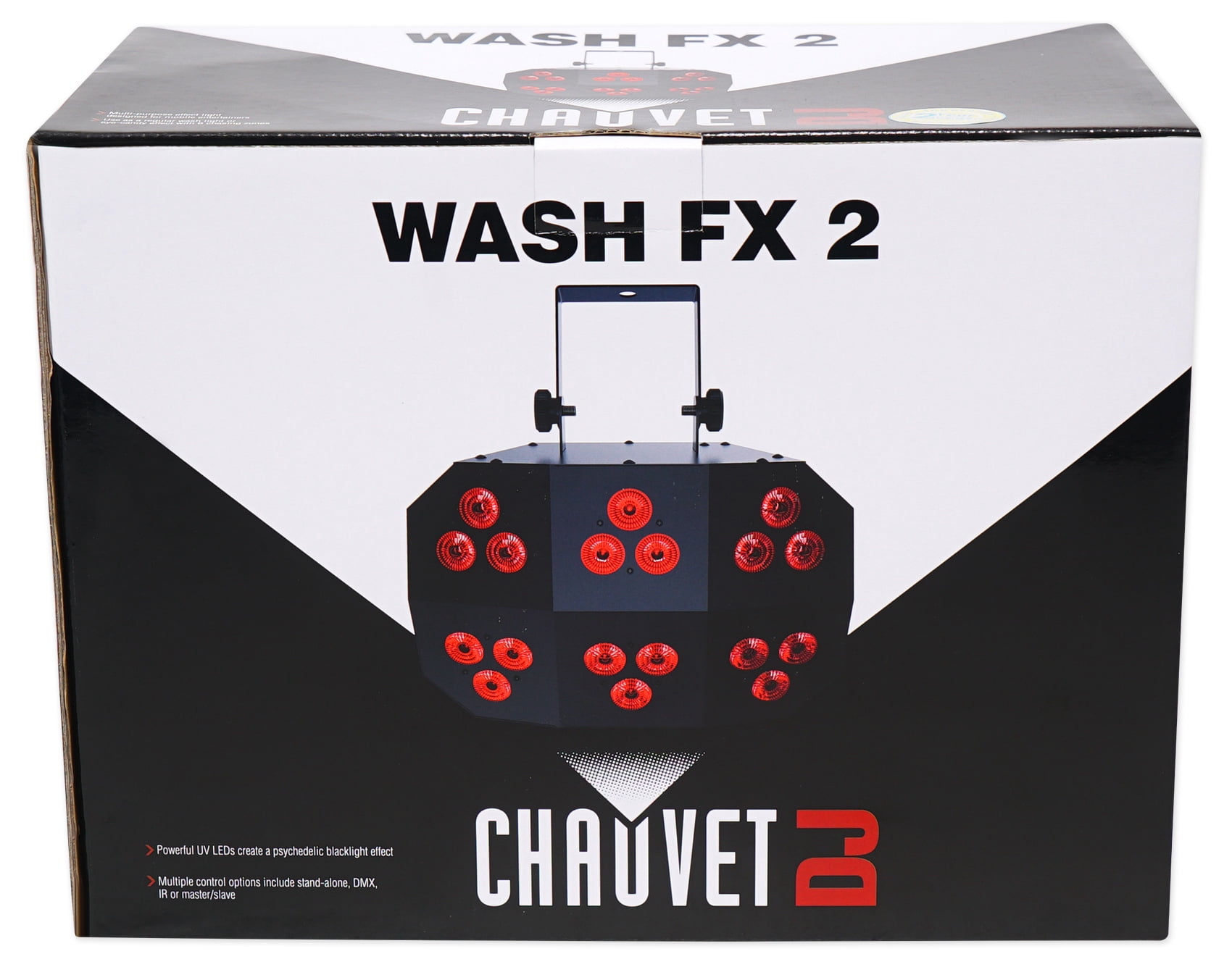 Chauvet DJ Wash FX 2 DMX RGB+UV Eye Candy Effect Dance Floor Wash Light+Fogger