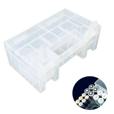 

Goodhd Battery Holder Tools Dustproof Organizer Transparent Plastic Case Storage Box