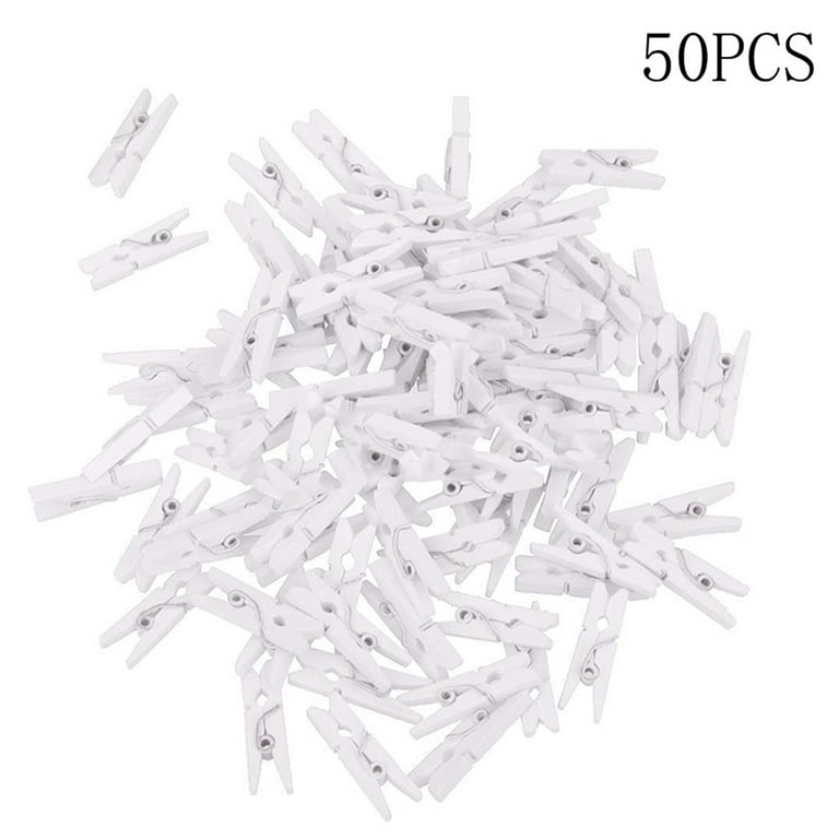 TOPINCN 50pcs Mini Cute Painted Wooden Clips Paper Pegs Clothes Photos  Craft Clips,wooden peg