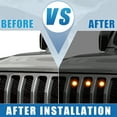 thumbnail image 5 of 1 Set Grill LED Light Front Grille Lights for Jeep Gladiator JT 2020-2023 Amber Light Black, 5 of 8