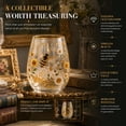 thumbnail image 4 of Honeybee & Floral Stemless Wine Glass, Gold Rimmed Elegant Drinking Cup for Cocktails, Tea, Home Decor & Gifting, 4 of 4