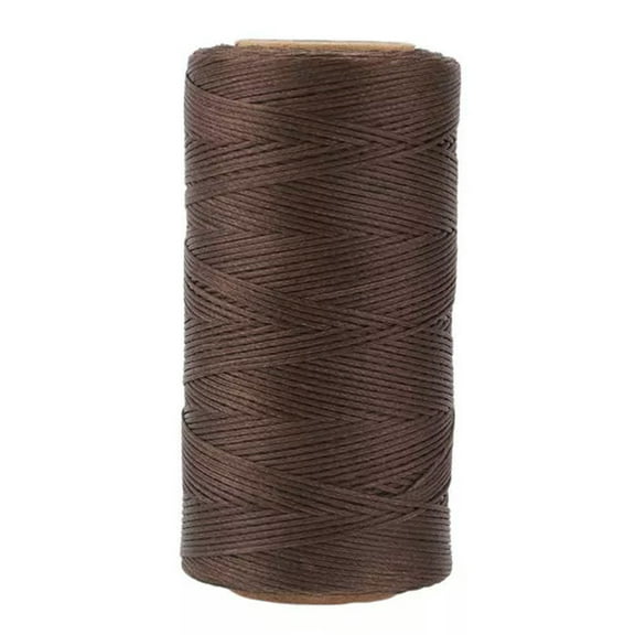 GKNET 1mm Flat Waxed Thread 284 Yards/Roll Sewing String Polyester Cord Multi-Color-SaddleCoffee