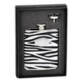 thumbnail image 2 of Visol Products Zebra Leather Stainless Steel Flask Gift Set, 2 of 2