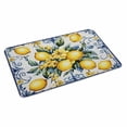 thumbnail image 2 of Yellow Lemon Door Mat&nbsp;Indoor Outdoor Entrance, Non Slip Rug for Kitchen Bathroom Entryway Rug, Middle Century Blue Italian Textured Washable Doormat Floor Mat for Office Home Decor 24x36 Inch, 2 of 8