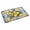 Blue, variant on Yellow Lemon Door Mat Indoor Outdoor, Middle Century Blue Italian Textured Non Slip Welcome Mat with Rubber Backing, Absorbent Fabric Front Door Mats Entryway Rug for Home Patio Entrance 20"x31.5"