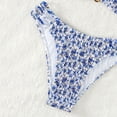 thumbnail image 6 of MSJUHEG Tie Back Bathing Suit,Knot Front,Bathing Suits,Bathing Suit for Women Bikini,Bikini Tops Full Coverage Bottoms,Bikini Sets for Women,Halter String Blue XL, 6 of 6