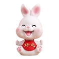 thumbnail image 2 of 2x Rabbit Statue Small Bunny Figurine Resin Craft for Office Cake Decoration Gloria Escultura de conejo, 2 of 9