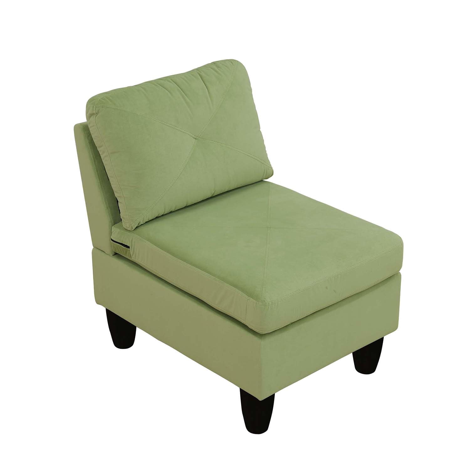 4-Piece Couch Living Room Sofa Set, 6 Seater Modular Sectional Couch L Shaped Corner Sofa, Green