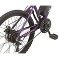 Schwinn 24" Boundary Electric Mountain Bike for Adults, 7 Speeds, 250w Ebike Motor, Purple