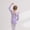 Purple, variant on LYMAYTER Girls Basic Dance Leotard Long Sleeve Crisscross Ballet Dance Gymnastic Sets for Kids 3-11Y