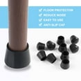 thumbnail image 5 of Round Rubber Leg Cap End Tips Cups Furniture Table Feet Cover Floor Protector 20mm 3/4" Inner Dia 50pcs, 5 of 7